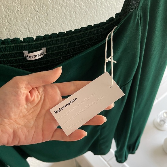 Reformation * Reign Top * Sz 8 * GREEN * NWT - Picture 5 of 7